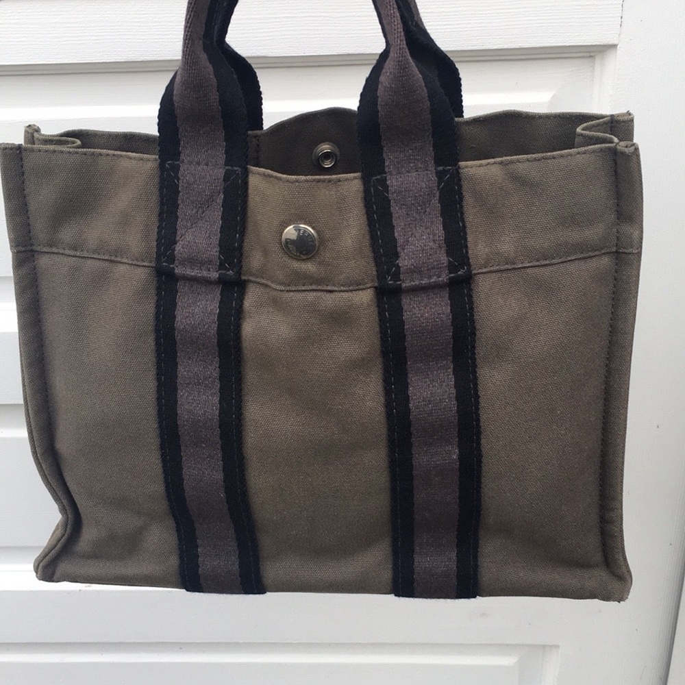 Hermes canvas tote